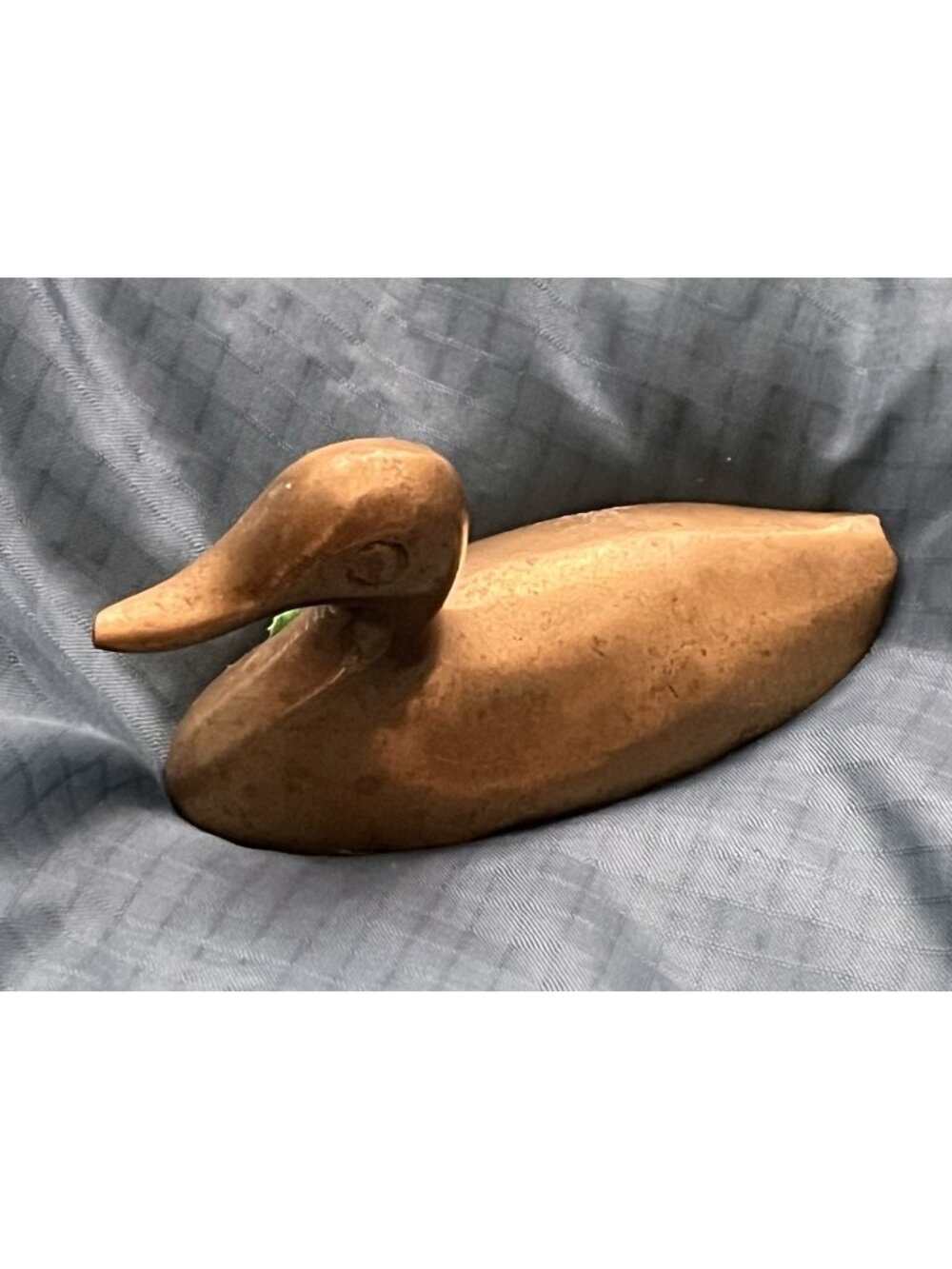 Vintage Solid Brass Duck MCM Small Figure Paperweight Shelf Decor
